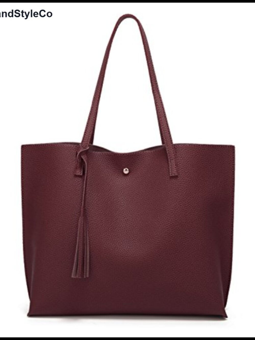 Soft Faux Leather Tote Shoulder Bag Tassel Big Capacity Handbag